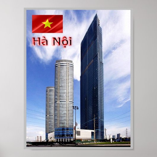 ハノイ – ランドマークタワー – ベトナム – ポスター (正面)