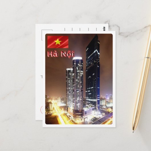 ハノイ – ランドマークタワーbyニグ – ベトナム –  ポストカード (正面/裏面インサイチュ)