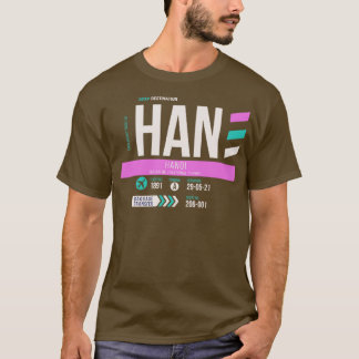 ハノイHAN空港コード手荷物ラベル1 Tシャツ