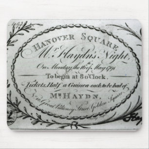 ハノーバーの「Haydn's Night氏」へのチケット マウスパッド