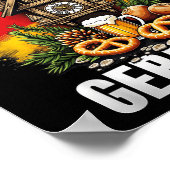 ハノーバードイツ土産ドイツ国旗の旅行 ポスター (角)