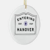 ハノーバーMAの町への歓迎 セラミックオーナメント (右)