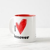 ハノーファーが大好き ツートーンマグカップ (正面左)