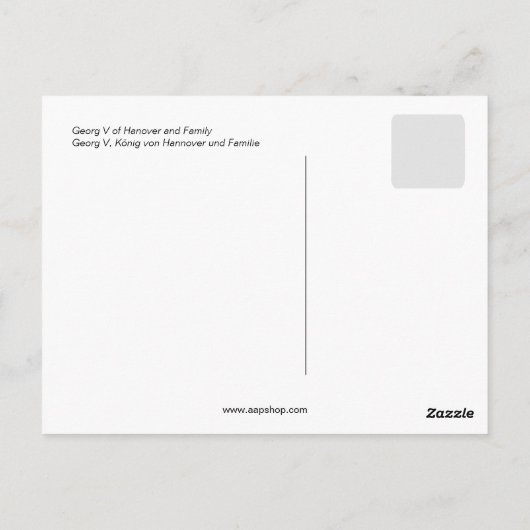 ハノーファー王ジョージ5世と家族 ポストカード (裏面)