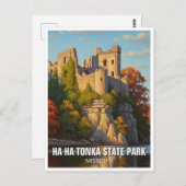 ハハトンカ州パークミズーリトラベル ポストカード (正面/裏面)