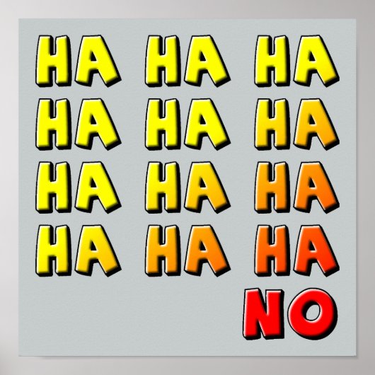 ハハハハハノポスタおもしろいサイン ポスター (正面)