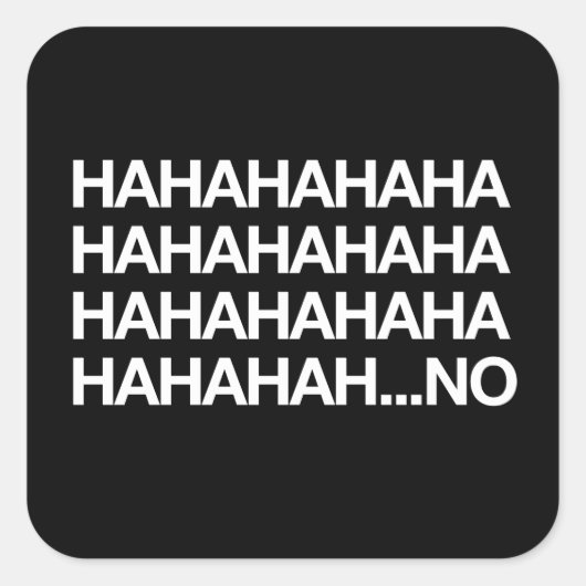 ハハハハ…いいえ スクエアシール (正面)