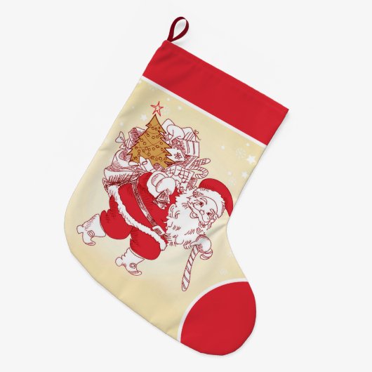 ハハハメリークリスマスラージクリスマスストッキング ラージクリスマスストッキング (正面 (吊り時))