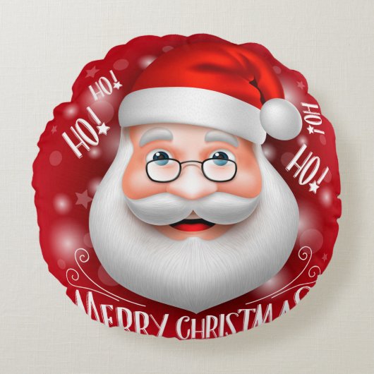 ハハハメリークリスマス ラウンドクッション (正面)