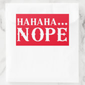 ハハハ…ノーペおもしろい引用文 長方形シール (バッグ)