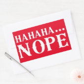 ハハハ…ノーペおもしろい引用文 長方形シール (封筒)