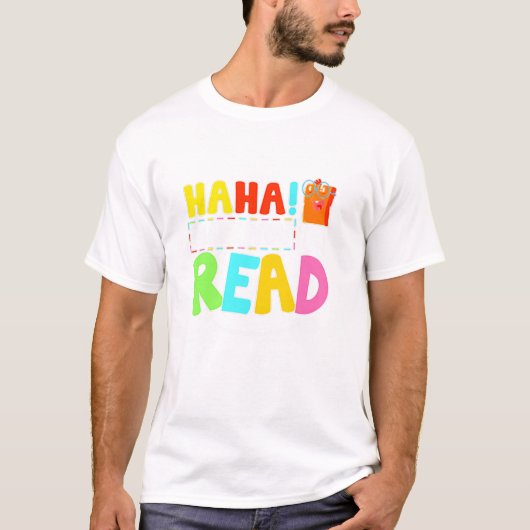 ハハ君が可愛い読ギフトアイディア学校へ Tシャツ (正面)