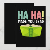 ハハ、面白い先生にさせたろ！ 招待状 (正面/裏面)