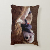 ハバオの子犬の昼寝-装飾用クッション アクセントクッション (裏面(縦))