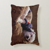 ハバオの子犬の昼寝-装飾用クッション アクセントクッション (正面(垂直))