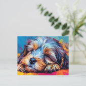 ハバカラフルス犬が眠る ポストカード (スタンド正面)