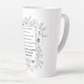 ハバクク3:17-18バイブル聖句フローララインアート カフェラテマグ (右アングル)