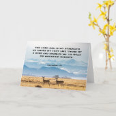 ハバクク3:19主なる神は私の力の聖書である カード (黄色い花)