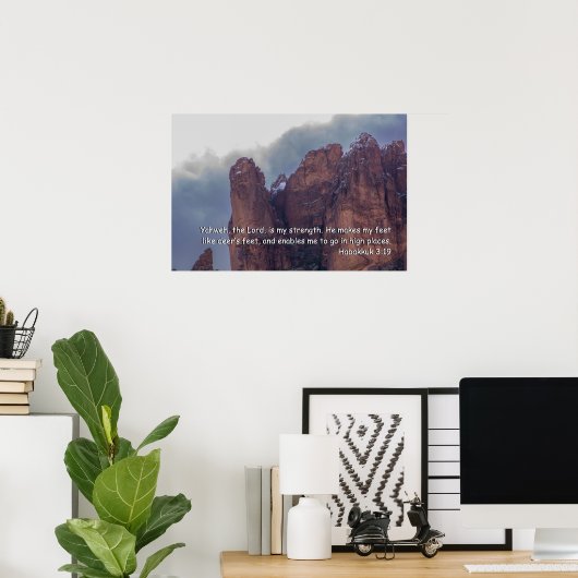 ハバクク3:19 ポスター (ホームオフィス)