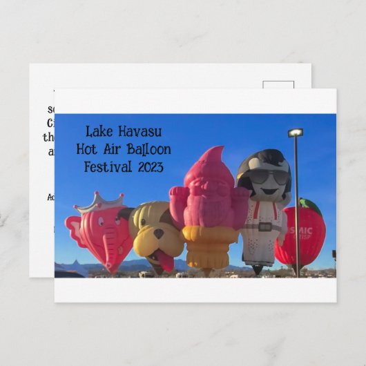ハバスレイクホットエアバルーンフェスティバル2023 ポストカード (正面/裏面)