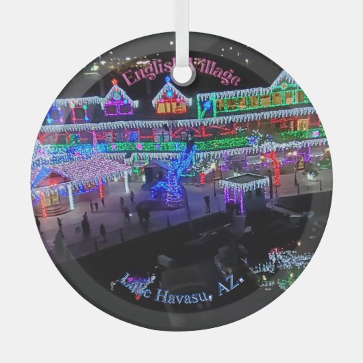 ハバス湖のクリスマス ガラスオーナメント (正面)