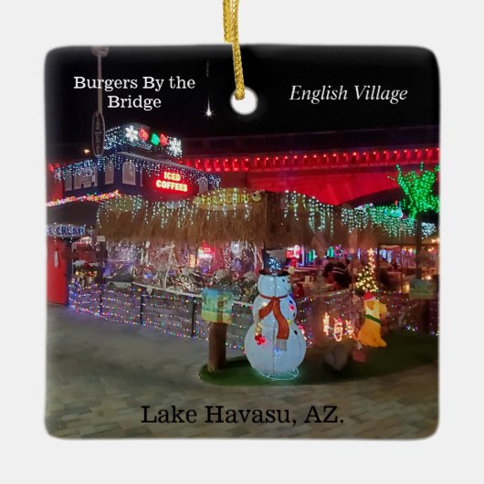 ハバス湖のクリスマス セラミックオーナメント (正面)