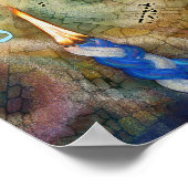 ハバダラキャンドルヘブライ祈りの言葉歌詞アートプリント ポスター (角)