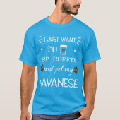 ハバナおもしろいの犬とコーヒーシャツ – Sip and Pet Tシャツ (正面)