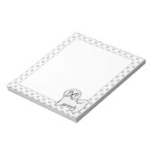 ハバナのかわいい漫画の犬の白イラストレーション ノートパッド (回転)