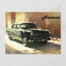 ハバナのハガキの通りの古いアメリカの車 ポストカード
