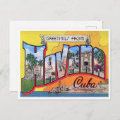 ハバナのヴィンテージ旅行はがき ポストカード (正面/裏面)