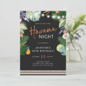 ハバナの熱帯パーティーホットナイト誕生日シャワー 招待状 (スタンド正面)
