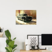 ハバナキューバのアメリカ車アートポスター ポスター (ホームオフィス)