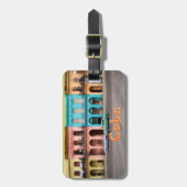 ハバナキューバのカラフルなキューバの建築 ラゲッジタグ (正面縦)