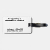 ハバナキューバのカラフルなキューバの建築 ラゲッジタグ (裏面横)