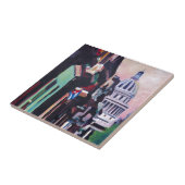 ハバナキューバのキューバの古顔の通り場面 タイル (側面)