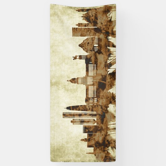 ハバナキューバの街並み 横断幕 (縦)