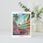 ハバナキューバアエレガントートヴィンテージ旅行 ポストカード (スタンド正面)