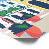 ハバナキューバアートヴィンテージトラベルイラストレーション ポスター (角)