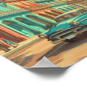 ハバナキューバイラストレーショントラベルアートヴィンテージ ポスター (角)