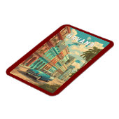 ハバナキューバイラストレーショントラベルアートヴィンテージ マグネット (左側)