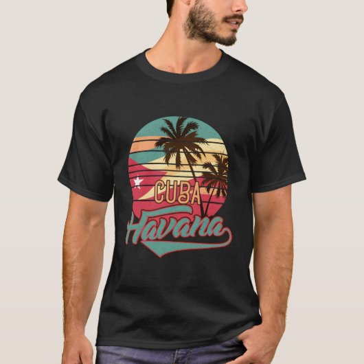 ハバナキューバキューカリブのバ Tシャツ (正面)