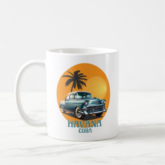 ハバナキューバクラシック車 コーヒーマグカップ (左)