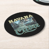 ハバナキューバグラフィティ通りアート – ラブハバナ ラウンドペーパーコースター (アングル)