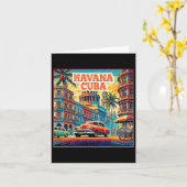 ハバナキューバシャツファミリートリップ観光客ヴィンテージRet カード (黄色い花)