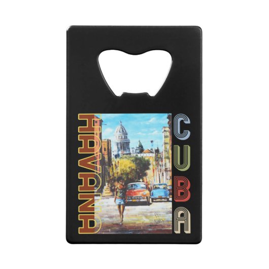 ハバナキューバファインアート – ナショナルキャピタル クレジットカード栓抜き (正面)