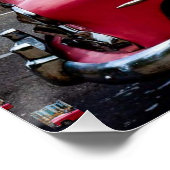 ハバナキューバレッドヴィンテージカー ポスター (コーナー)