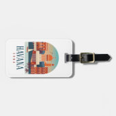 ハバナキューバヴィンテージミニマルレトロ旅行 ラゲッジタグ (正面横)