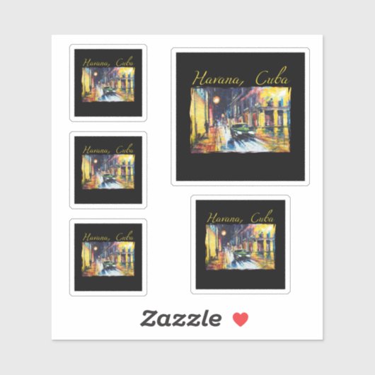 ハバナキューバ – ハバナヴィエジャナイトシーン シール (シート)