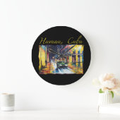 ハバナキューバ – ハバナヴィエジャナイトシーン ラージ壁時計 (ホーム)